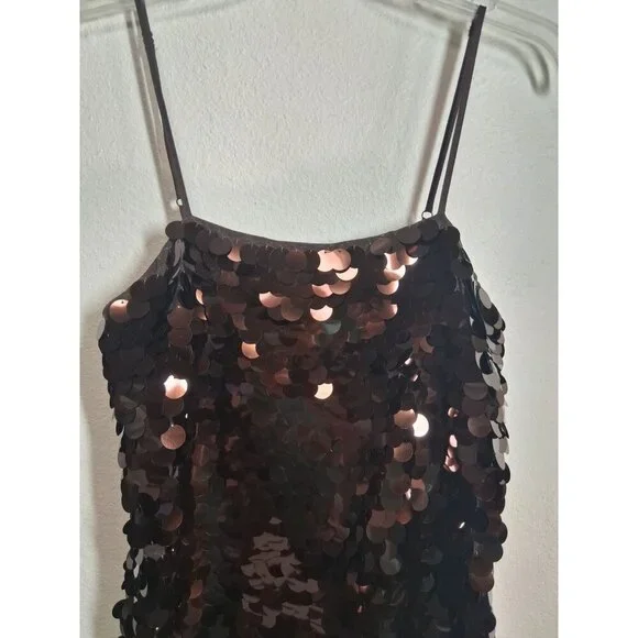 NWT A New Day Sequin Dress Party Clubwear Dance Brown Size Small - Picture 2 of 6